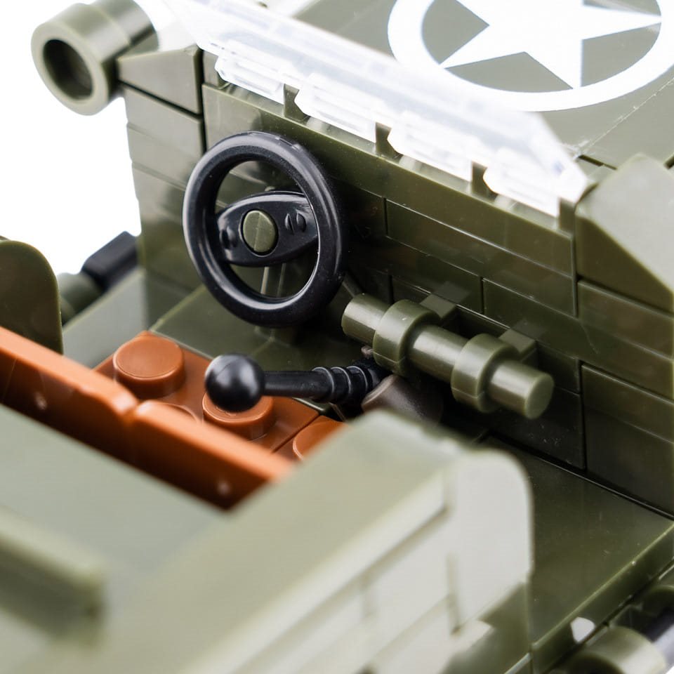 Kit construcción Jeep US Army Segunda Guerra Mundial, 123 piezas