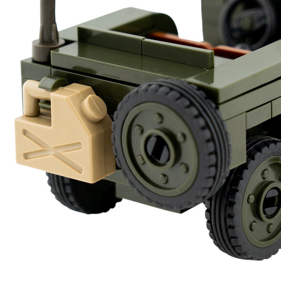 Kit construcción Jeep US Army Segunda Guerra Mundial, 123 piezas
