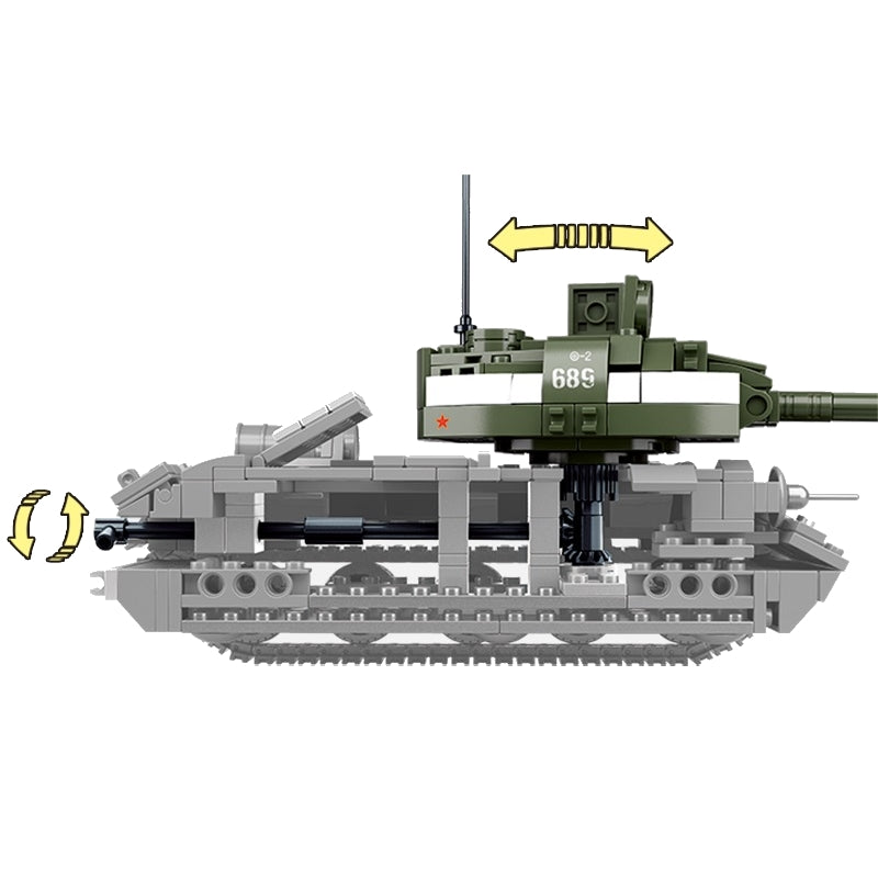Maqueta del tanque T-34/85 con 347 piezas e incluye 2 minifiguras