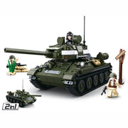 Maqueta del tanque T-34/85 con 347 piezas e incluye 2 minifiguras