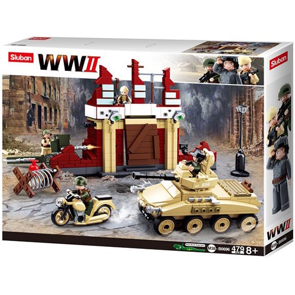 Set construcción Batalla de Stalingrado con 479 piezas y 4 mini figuras
