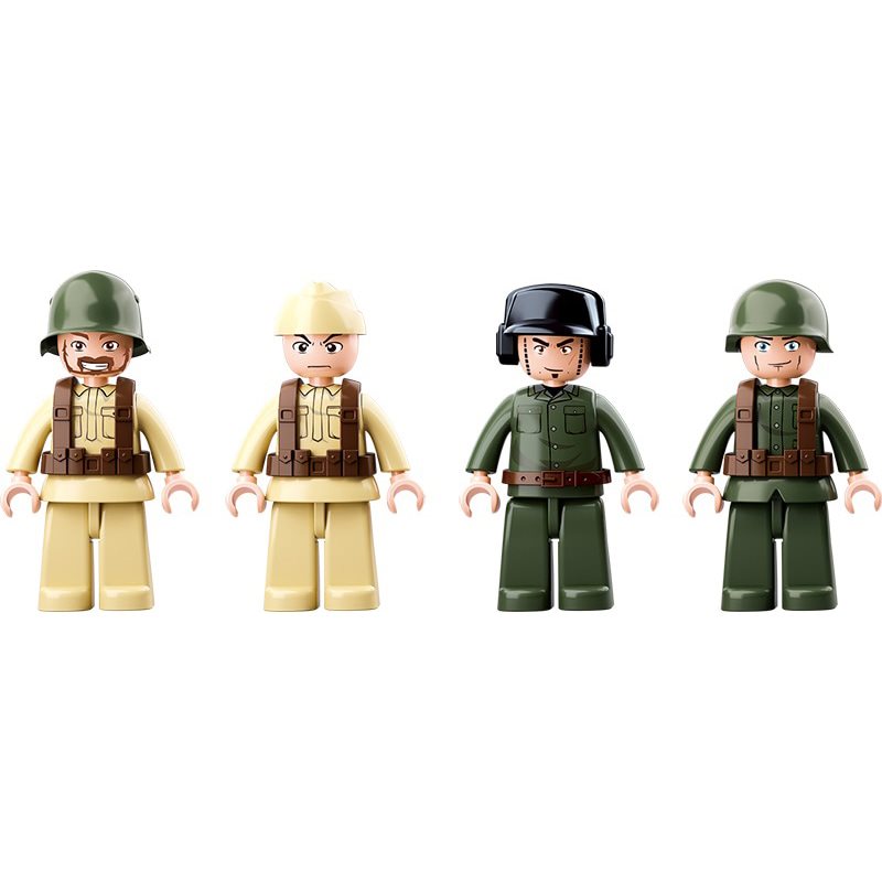 Set construcción Batalla de Stalingrado con 479 piezas y 4 mini figuras