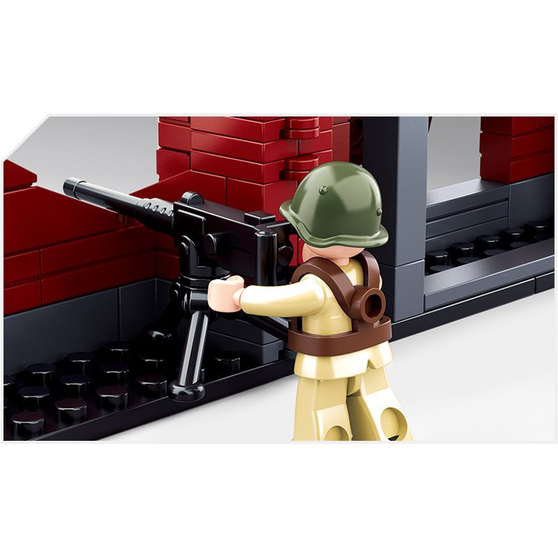 Set construcción Batalla de Stalingrado con 479 piezas y 4 mini figuras
