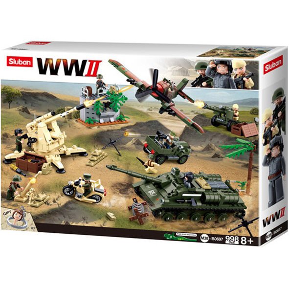 Set construcción Batalla de Kursk, 998 piezas, 8 minifiguras