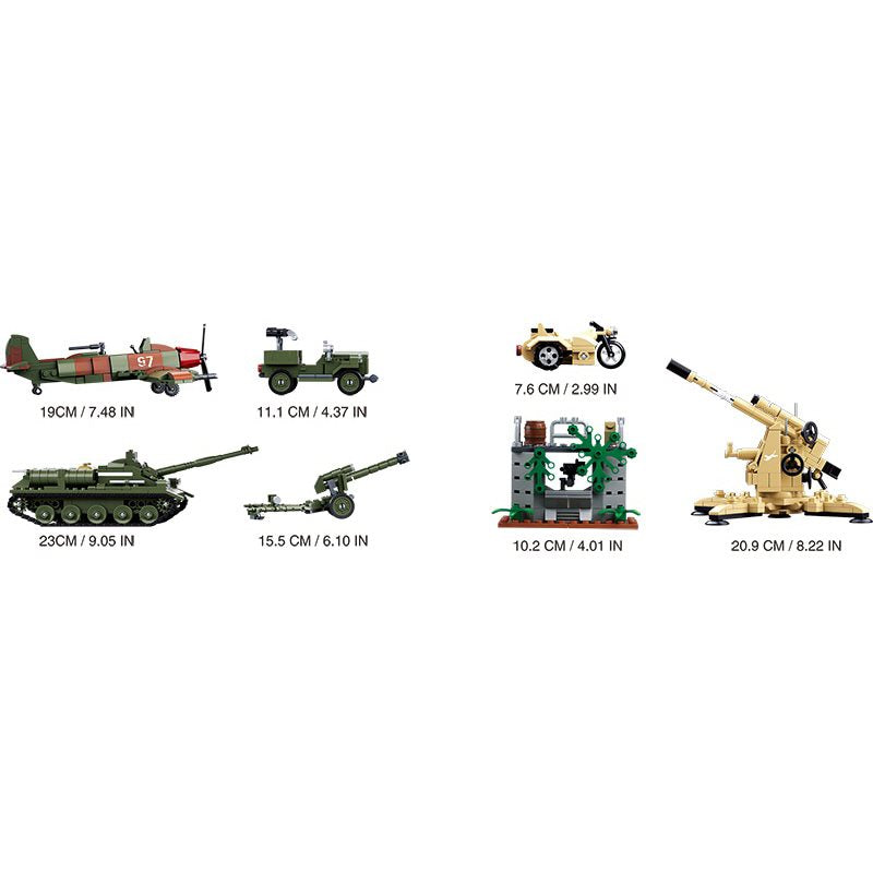 Set construcción Batalla de Kursk, 998 piezas, 8 minifiguras