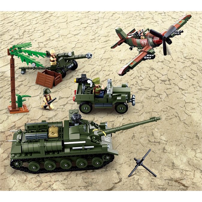 Set construcción Batalla de Kursk, 998 piezas, 8 minifiguras