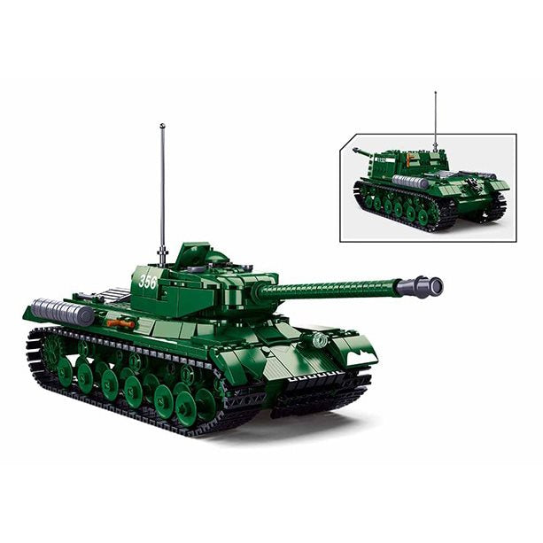 Maqueta del tanque pesado IS-2 2en1, 845 piezas y 3 figuras