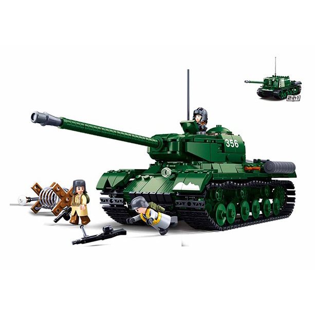 Maqueta del tanque pesado IS-2 2en1, 845 piezas y 3 figuras