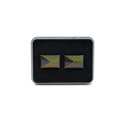 Set de 2 insignias bandera Republica Checa en verde de combate