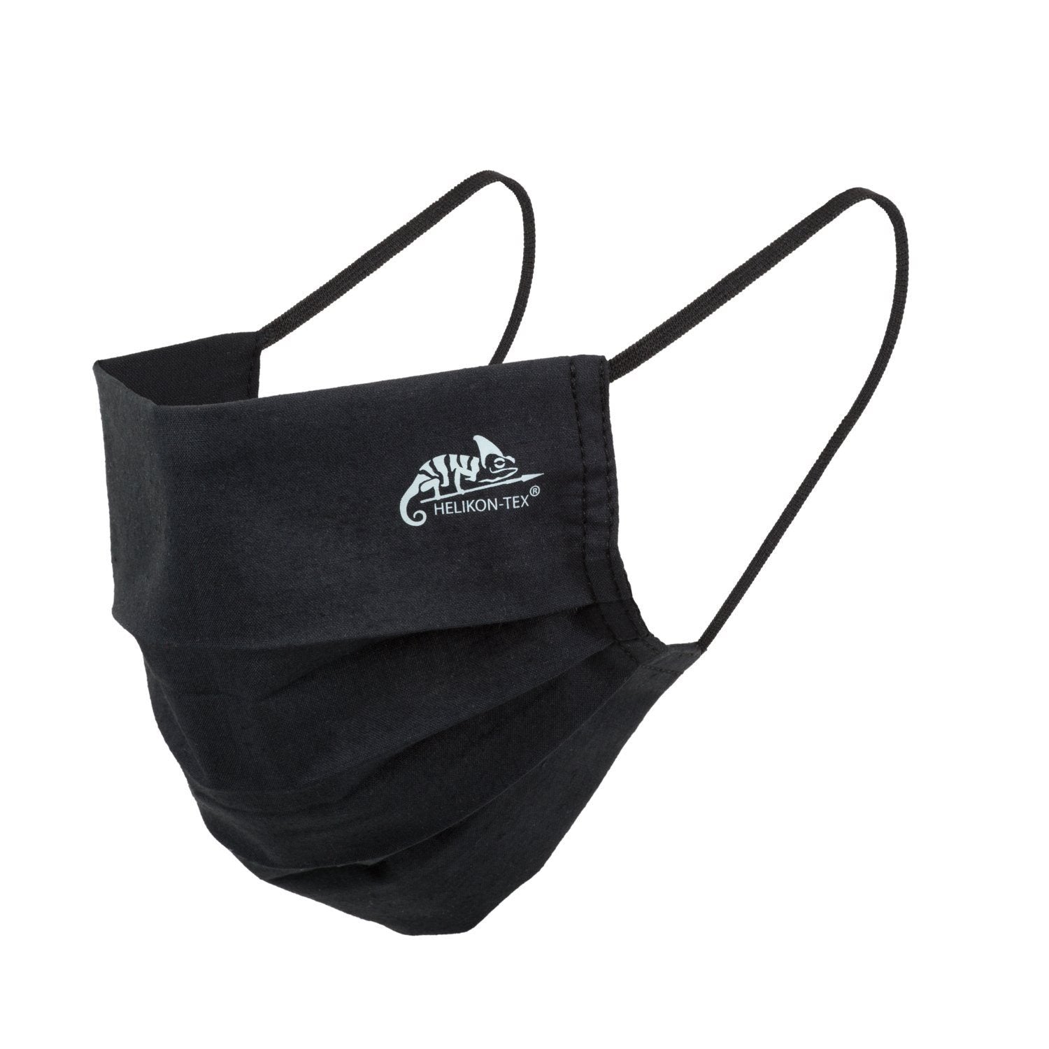 Mascarilla negra HELIKON con bolsillo para filtro, tejido certificado STANDARD 100, gramaje 130 g/m²