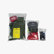 Set de 9 bolsas de plástico con cierre (3x25x15, 3x40x25, 3x55x35 cm)
