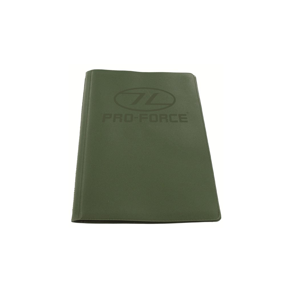 Carpeta impermeable verde A5 con 20 fundas transparentes y cubiertas blandas, 148 x 210 mm