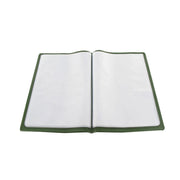 Carpeta impermeable verde A5 con 20 fundas transparentes y cubiertas blandas, 148 x 210 mm