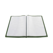 Funda impermeable A6 verde con 20 bolsillos transparentes, cubiertas blandas enrollables, 105 x 148 mm