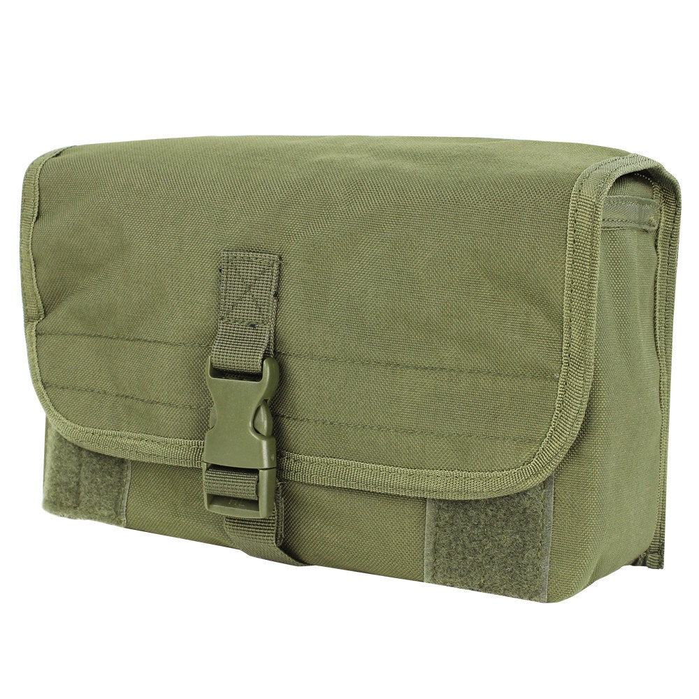 Funda MOLLE para máscara antigás verde, estuche táctico mostrado en la imagen