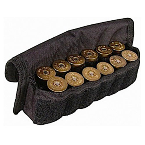 Funda MOLLE para cartuchos de escopeta verde con 12 elásticos interiores y cierre de velcro