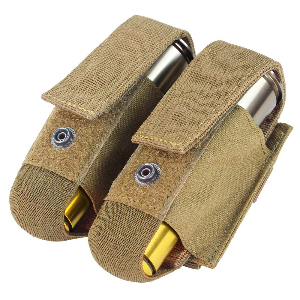 Bolsa MOLLE para dos cartuchos de 40 mm en color verde, doble compartimento