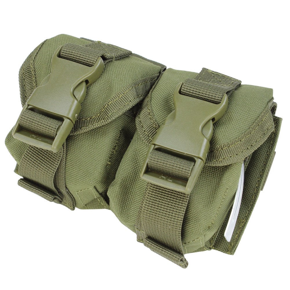 Funda MOLLE para dos granadas en color verde