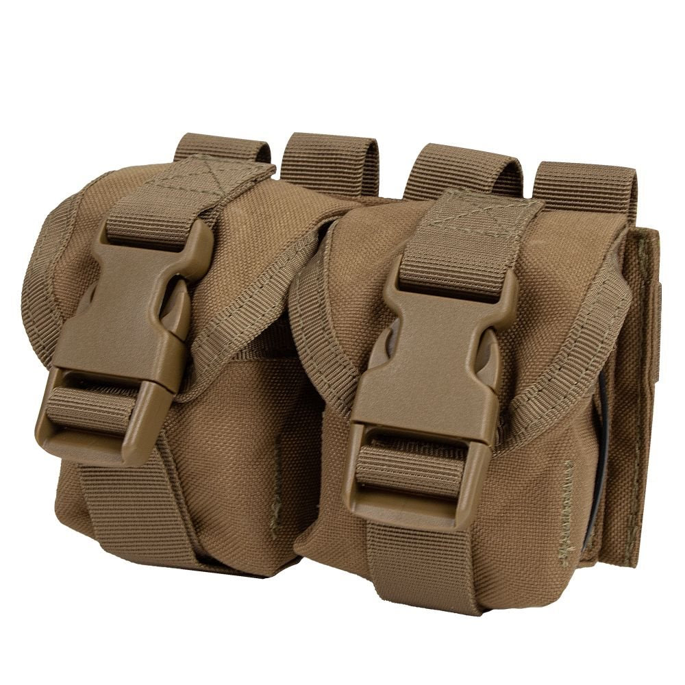 Funda MOLLE para dos granadas en color verde