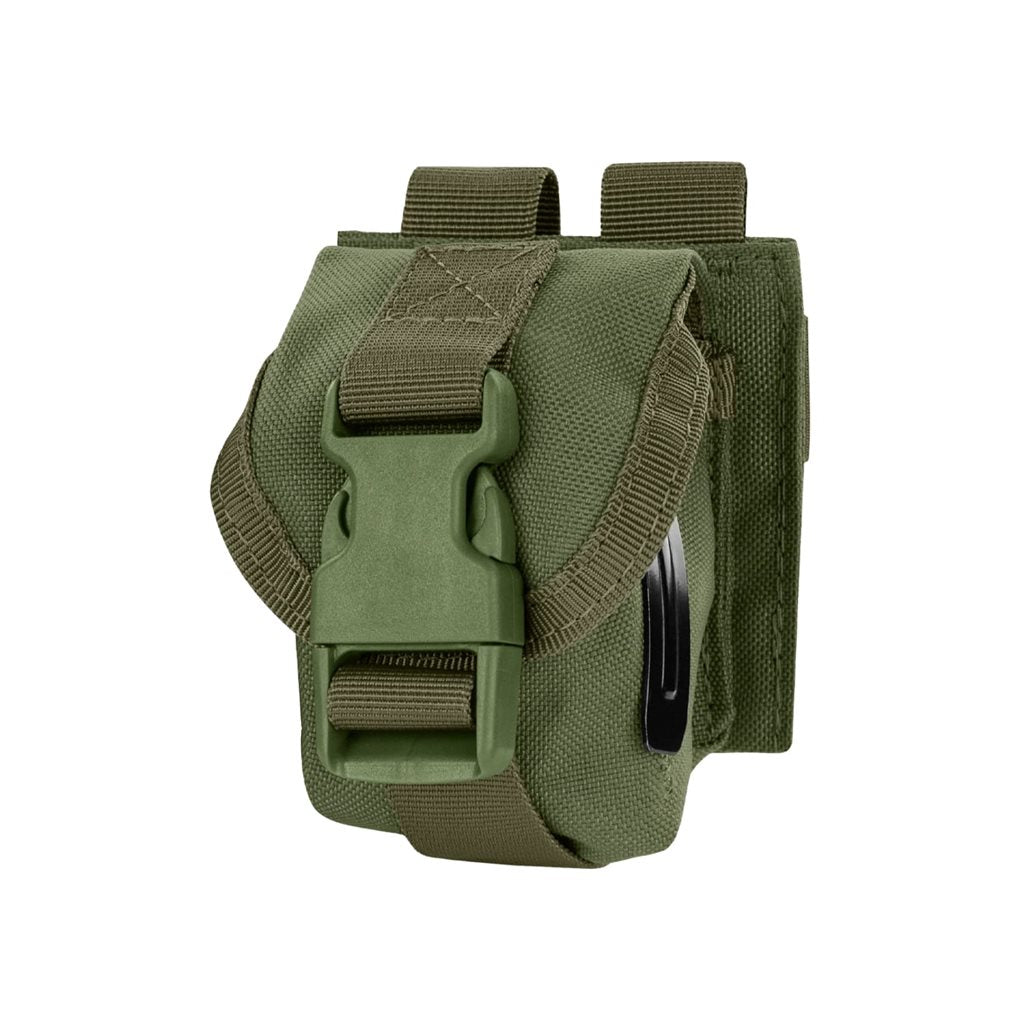 Funda MOLLE para granada verde en Cordura 1000 Denier con hebilla Fastex