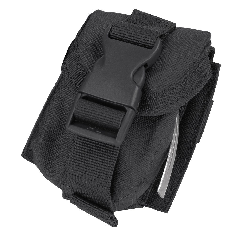 Funda MOLLE para granada verde en Cordura 1000 Denier con hebilla Fastex