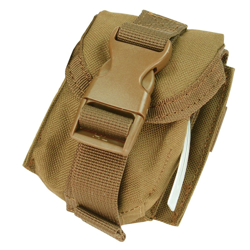 Funda MOLLE para granada verde en Cordura 1000 Denier con hebilla Fastex
