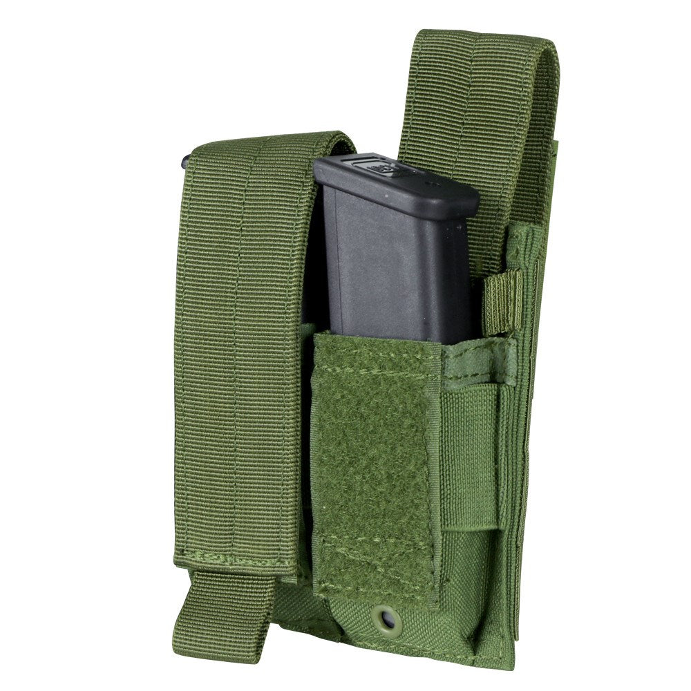 Funda MOLLE doble para cargador M9 verde en Cordura 1000D con cierre velcro