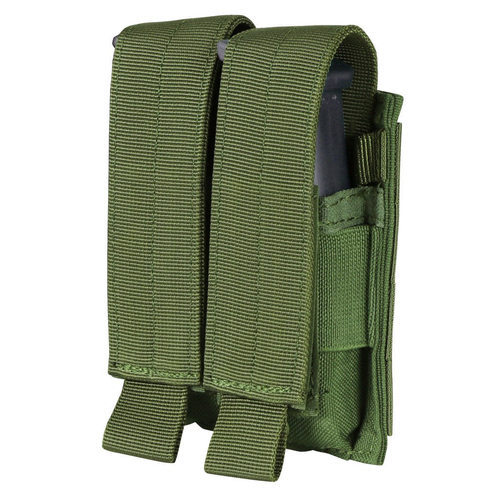 Funda MOLLE doble para cargador M9 verde en Cordura 1000D con cierre velcro
