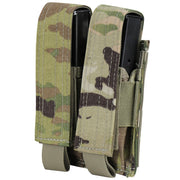 Bolsa MOLLE doble para cargador M9 en Cordura 1000D con cierre velcro y dos pasadores modulares traseros