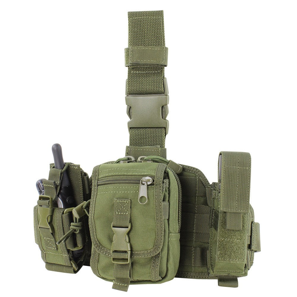 Panel muslo MOLLE acolchado con tres fundas, vista del producto