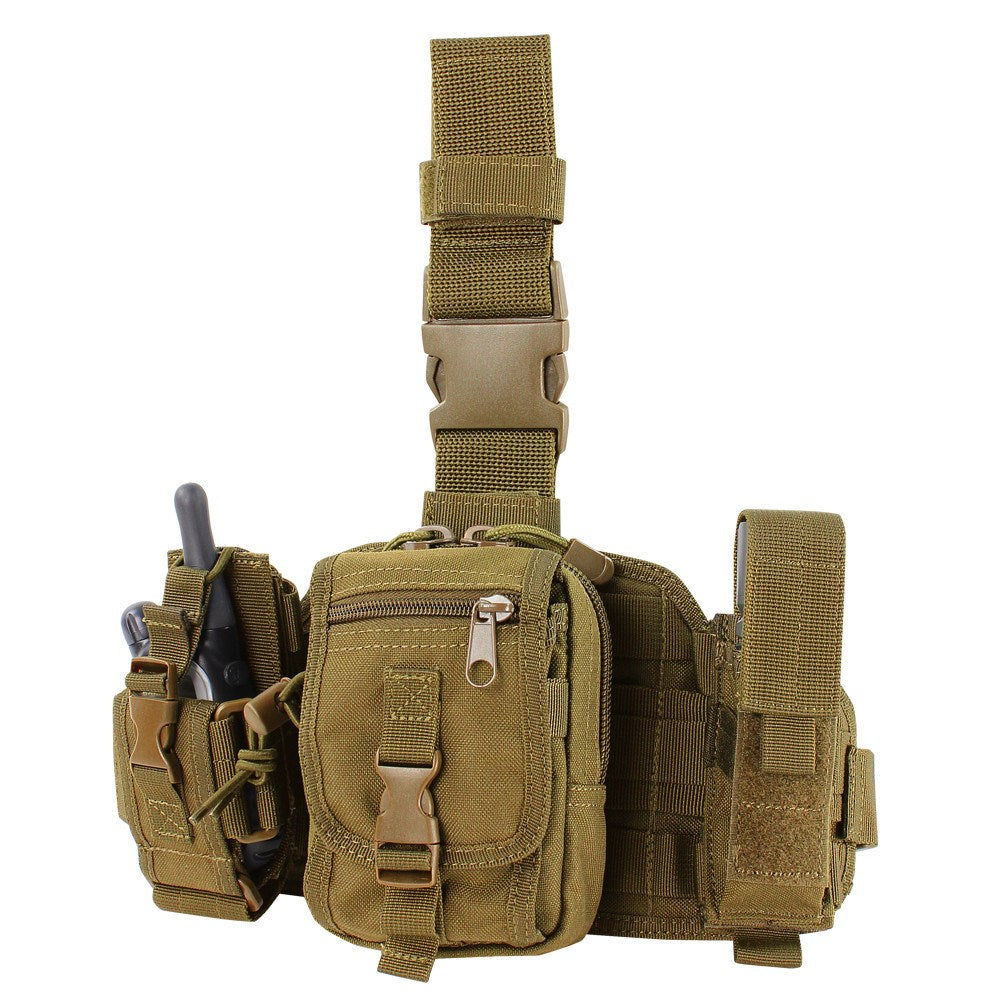 Panel muslo MOLLE acolchado con tres fundas, vista del producto