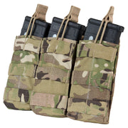 Bolsa MOLLE triple para 3 cargadores M4/M16, apertura superior, cierre elástico ajustable