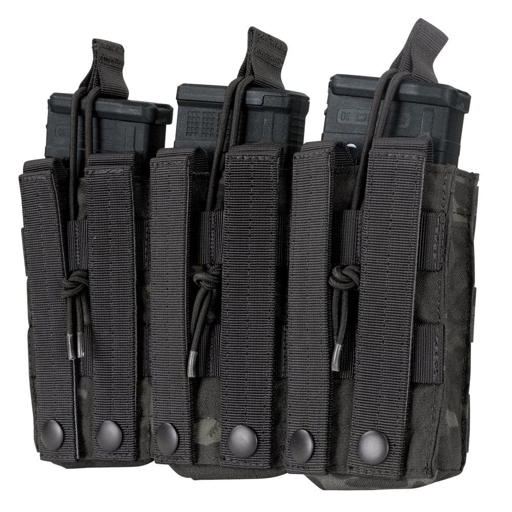 Bolsa MOLLE triple para 3 cargadores M4/M16, apertura superior, cierre elástico ajustable