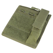 Funda MOLLE administrativa verde para lápices y blocs, con paneles de velcro para parches