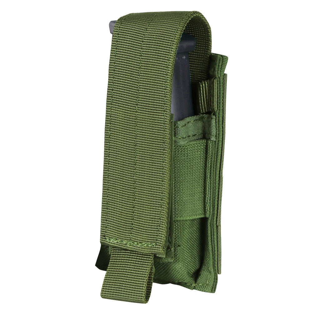 Funda MOLLE para cargador M9 negra, material Cordura 1000D, dimensiones aprox. 11x7x3 cm