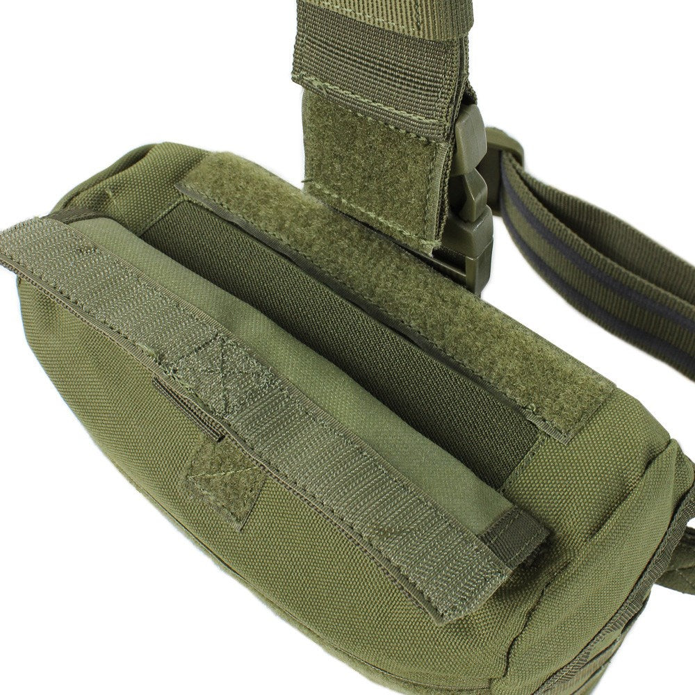 Funda muslera DUMP universal verde con filas PALS para accesorios