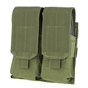 Bolsa MOLLE doble para cargadores M4 en verde con cierre de velcro