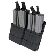 Funda MOLLE doble para 4 cargadores M4/M16 abierta, color verde