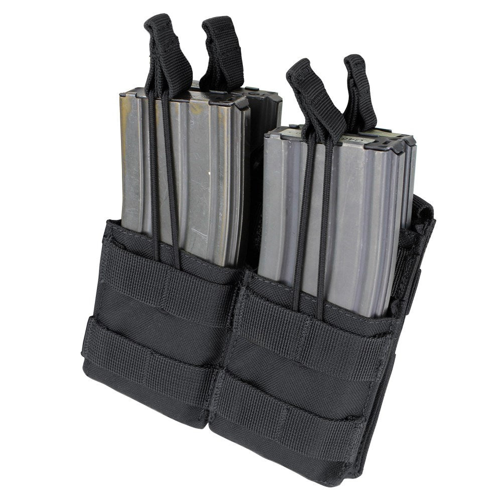 Funda MOLLE doble para 4 cargadores M4/M16 abierta, color verde