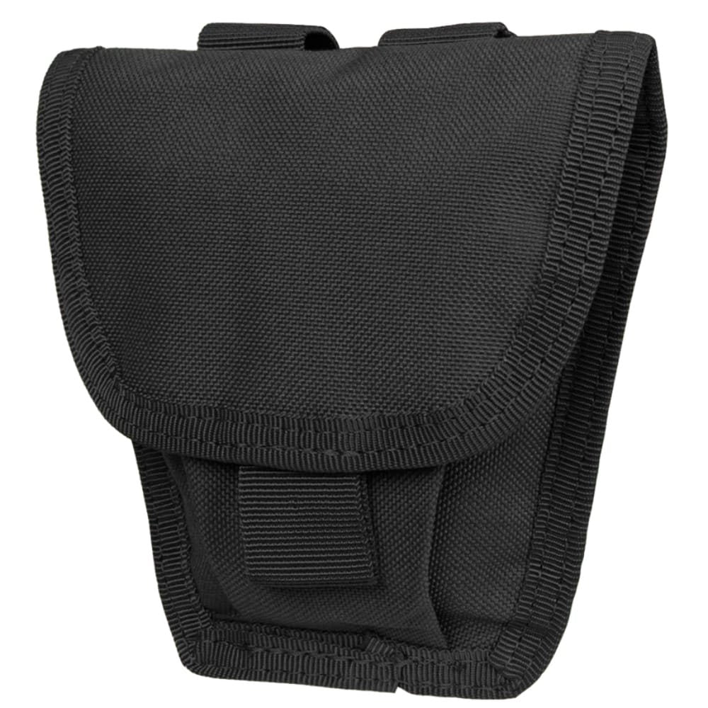 Funda MOLLE para esposas verde con solapa y cierre de velcro, capacidad para dos pares