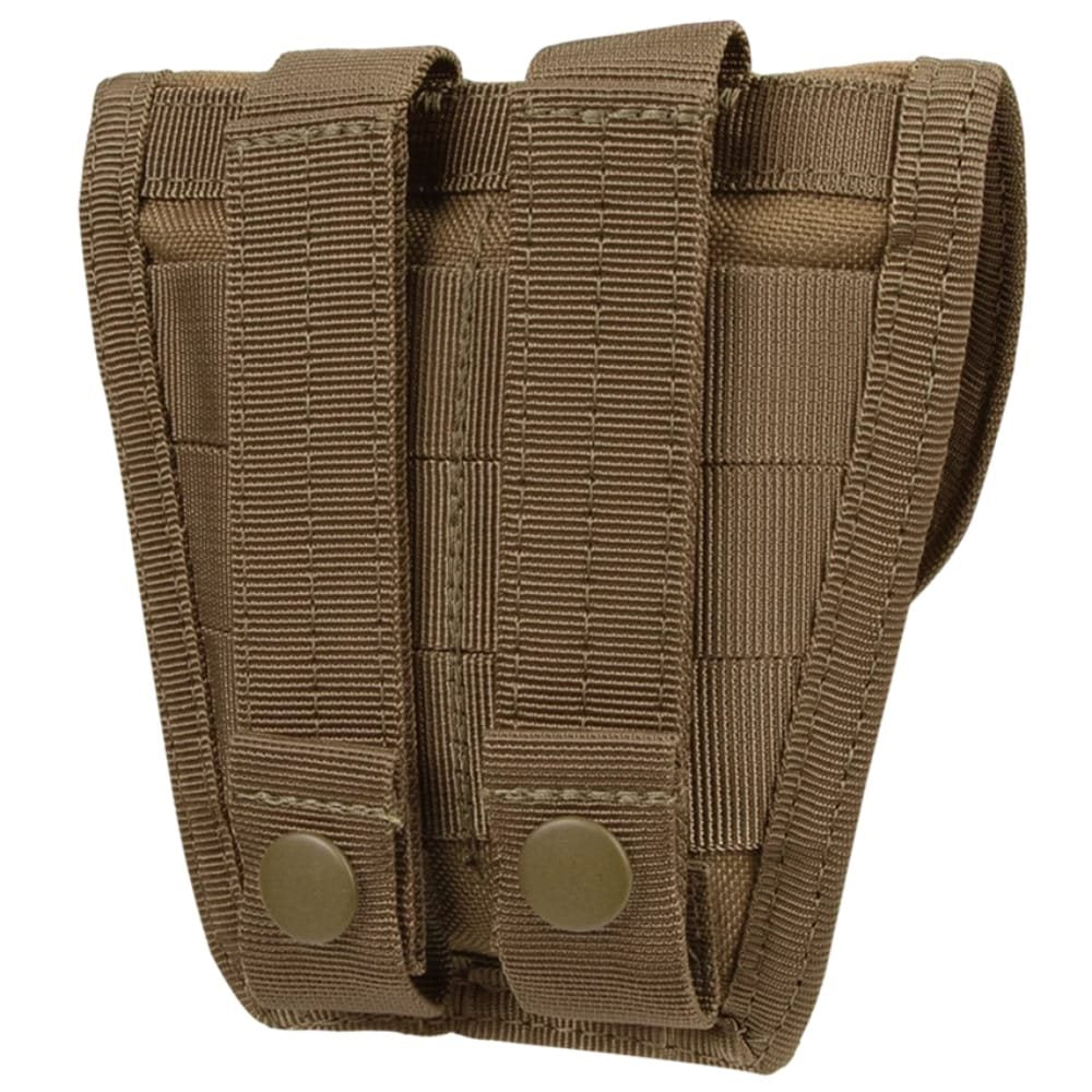 Funda MOLLE para esposas verde con solapa y cierre de velcro, capacidad para dos pares
