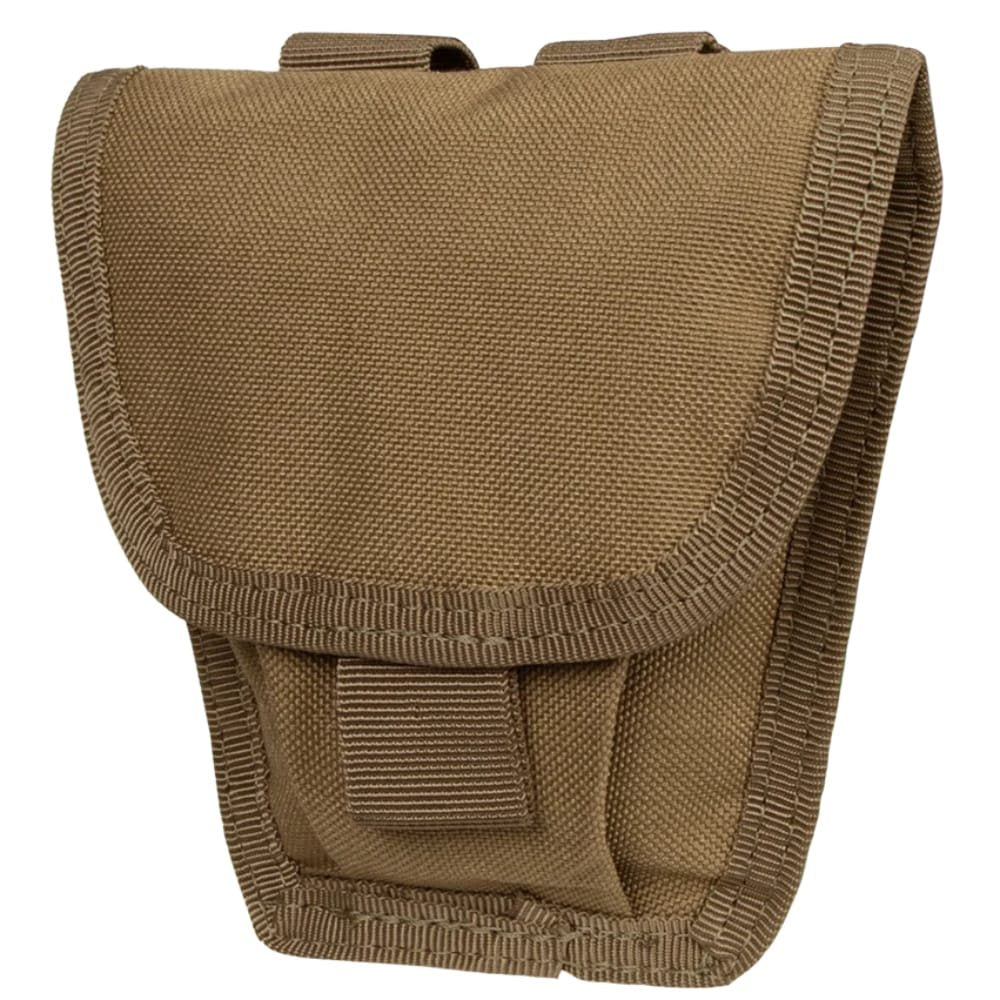 Funda MOLLE para esposas verde con solapa y cierre de velcro, capacidad para dos pares