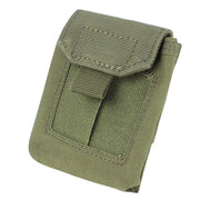 Funda MOLLE EMT para guantes verde, cierre velcro, solapas elásticas, compatible con sistema MOLLE o cinturón, capacidad 3-4 pares
