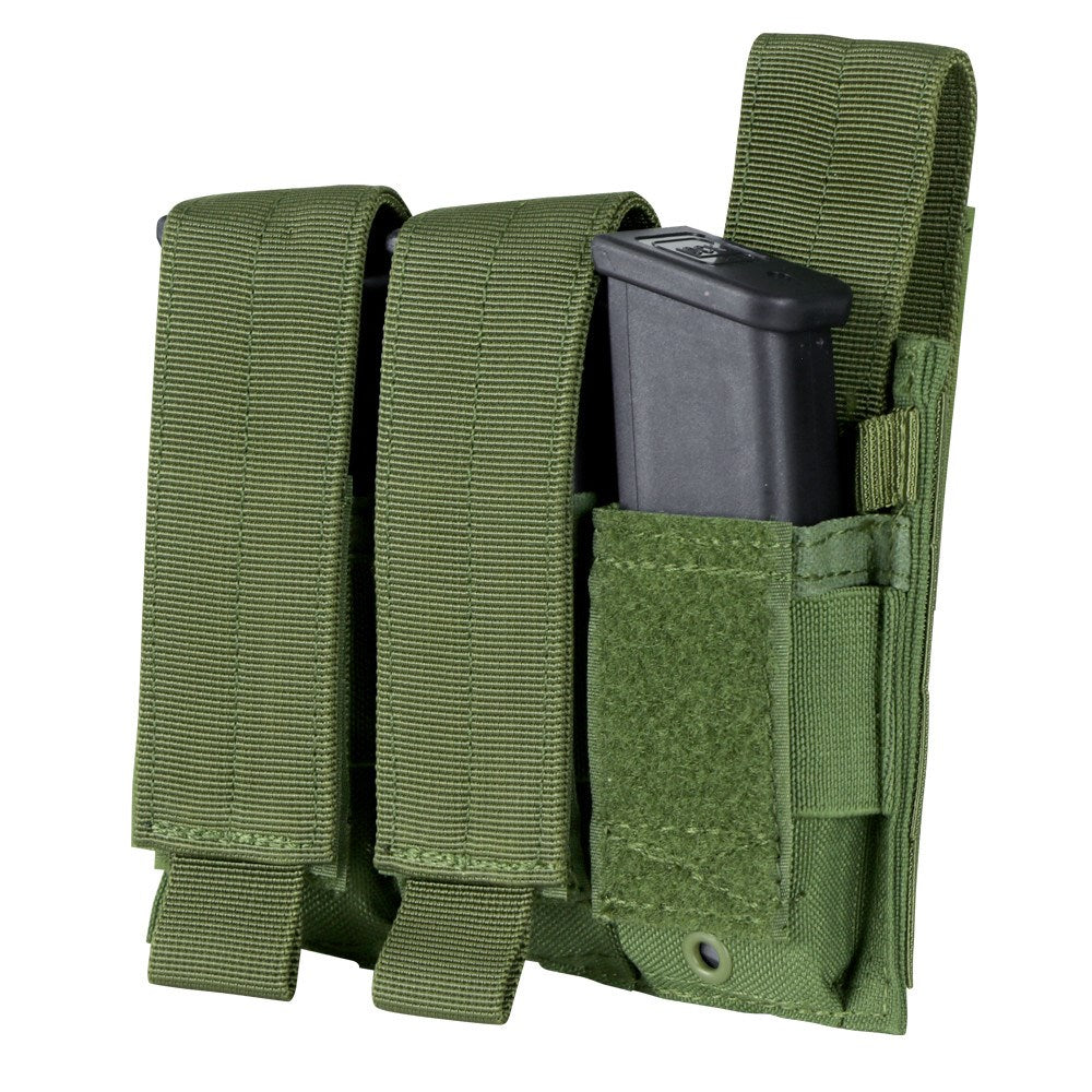 Portacargadores MOLLE triple M9 verde, funda para 3 cargadores con solapas ajustables