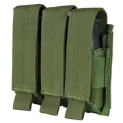 Portacargadores MOLLE triple M9 verde, funda para 3 cargadores con solapas ajustables