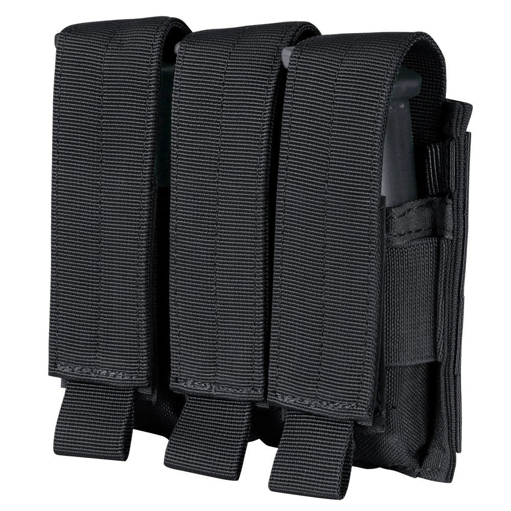 Bolsa MOLLE triple para cargadores M9 en verde, vista frontal
