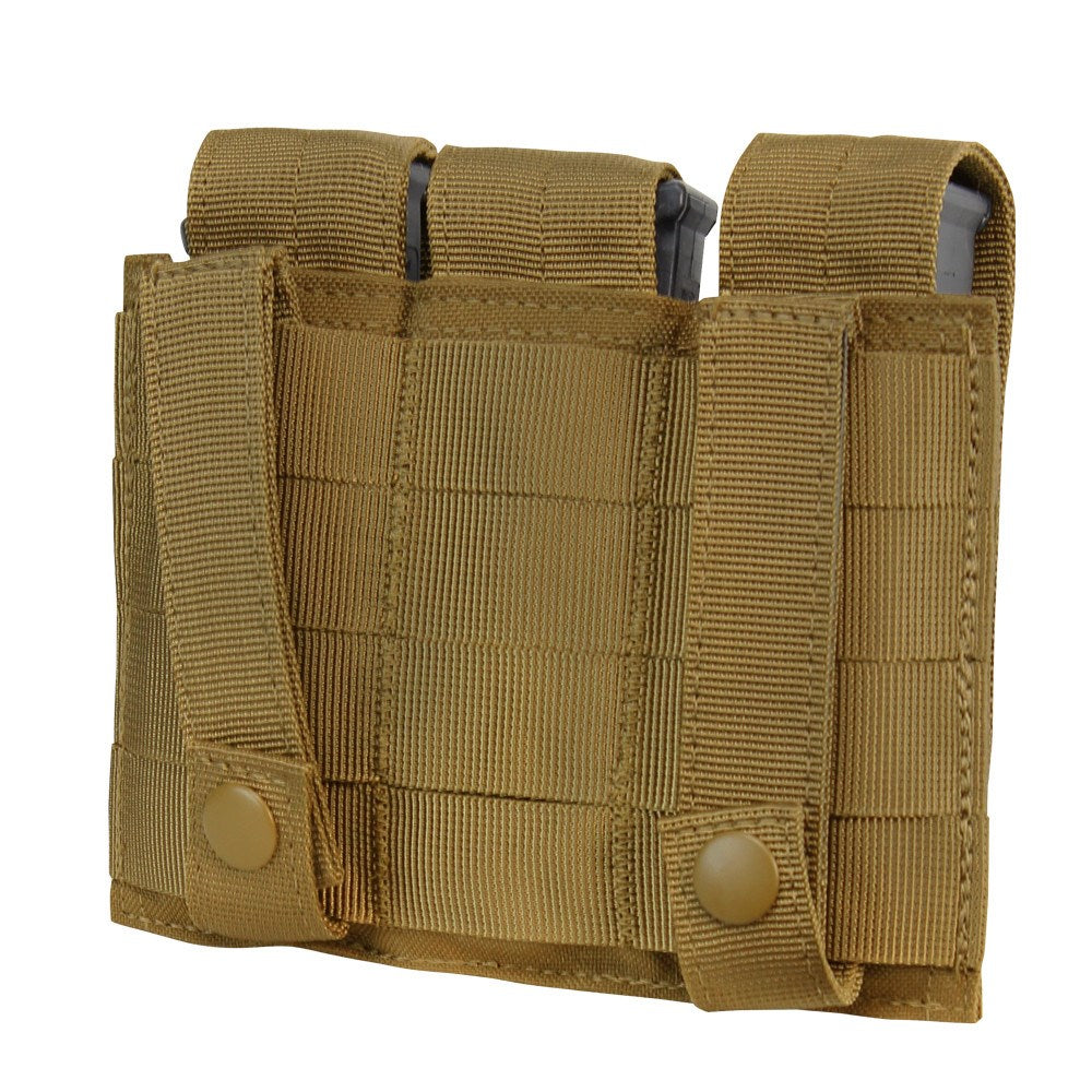Bolsa MOLLE triple para cargadores M9 en verde, vista frontal