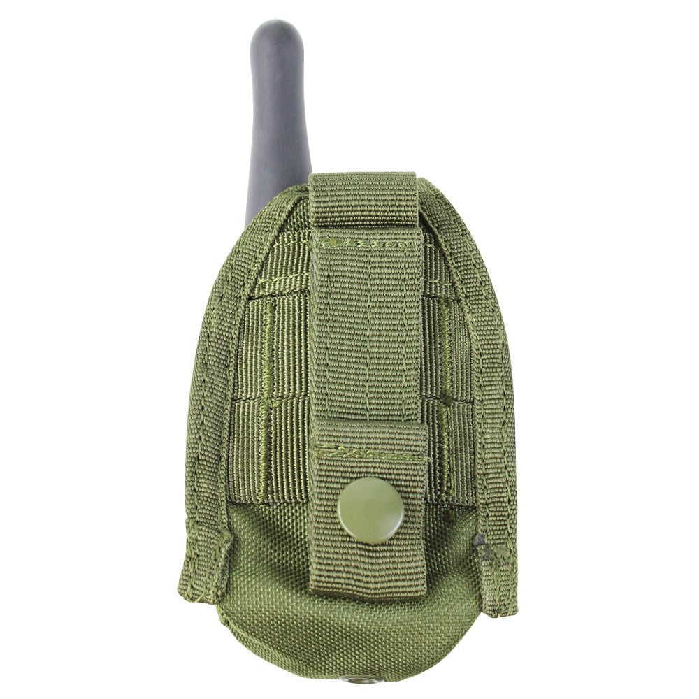 Funda MOLLE HHR para radio verde con cierre VELCRO y cordón de ajuste