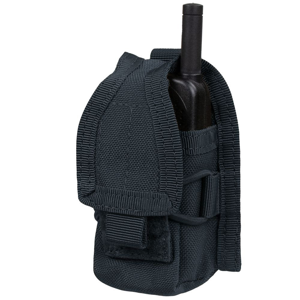 Funda MOLLE HHR para radio en color verde, vista frontal con cierre VELCRO y cordón de ajuste