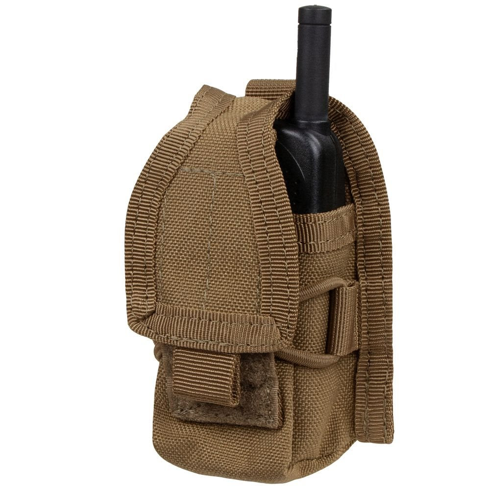 Funda MOLLE HHR para radio verde con cierre VELCRO y cordón de ajuste